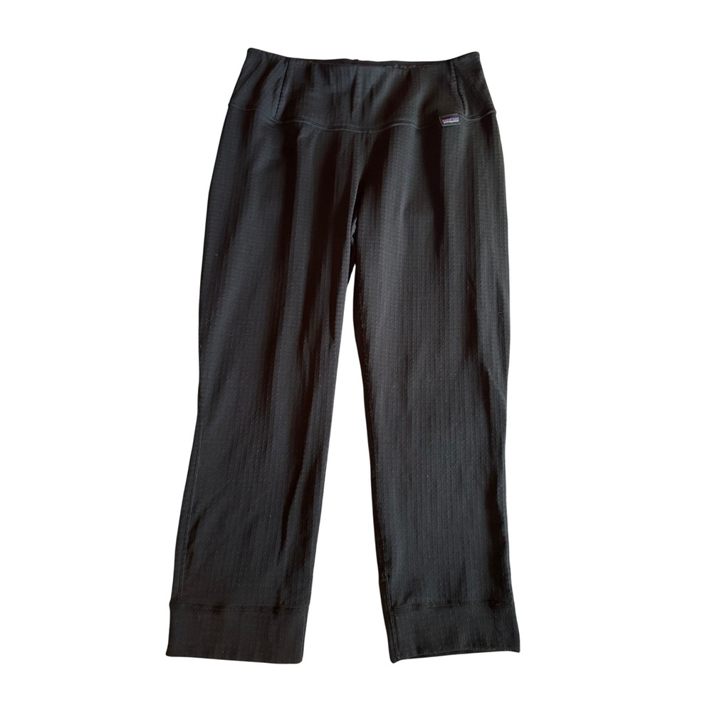 Patagonia Capilene Thermal Weight Boot Length Bottoms Black Womens Small